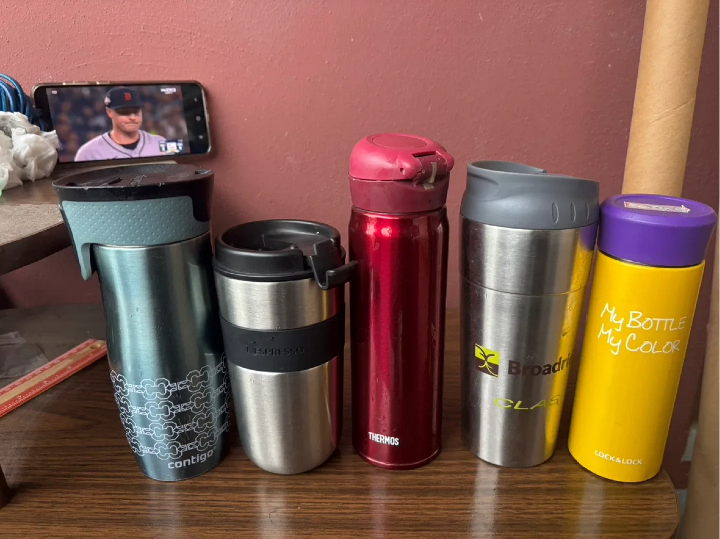 Variety of Tumblers: Contigo, Nespresso, Thermos, Lock&Lock thumbnail