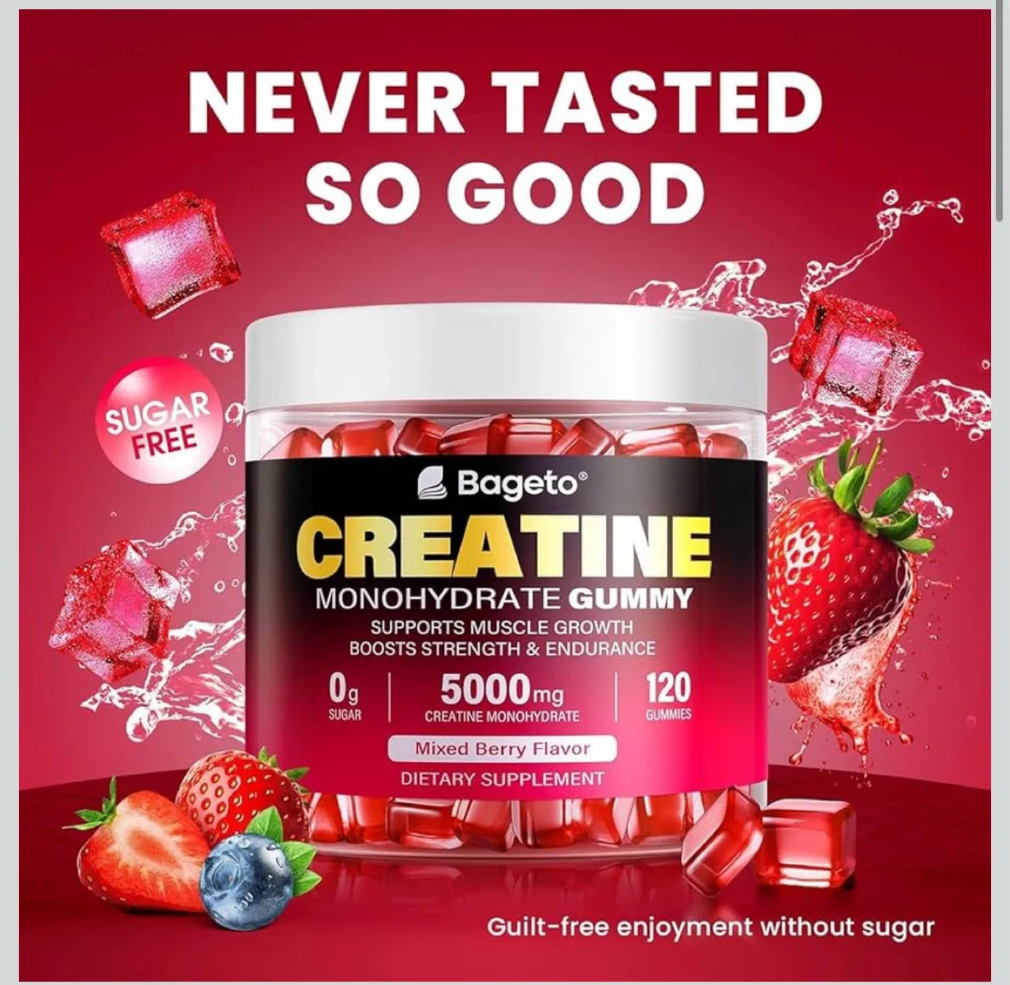 Bageto Creatine Monohydrate Gummies - Mixed Berry image indicator(2)