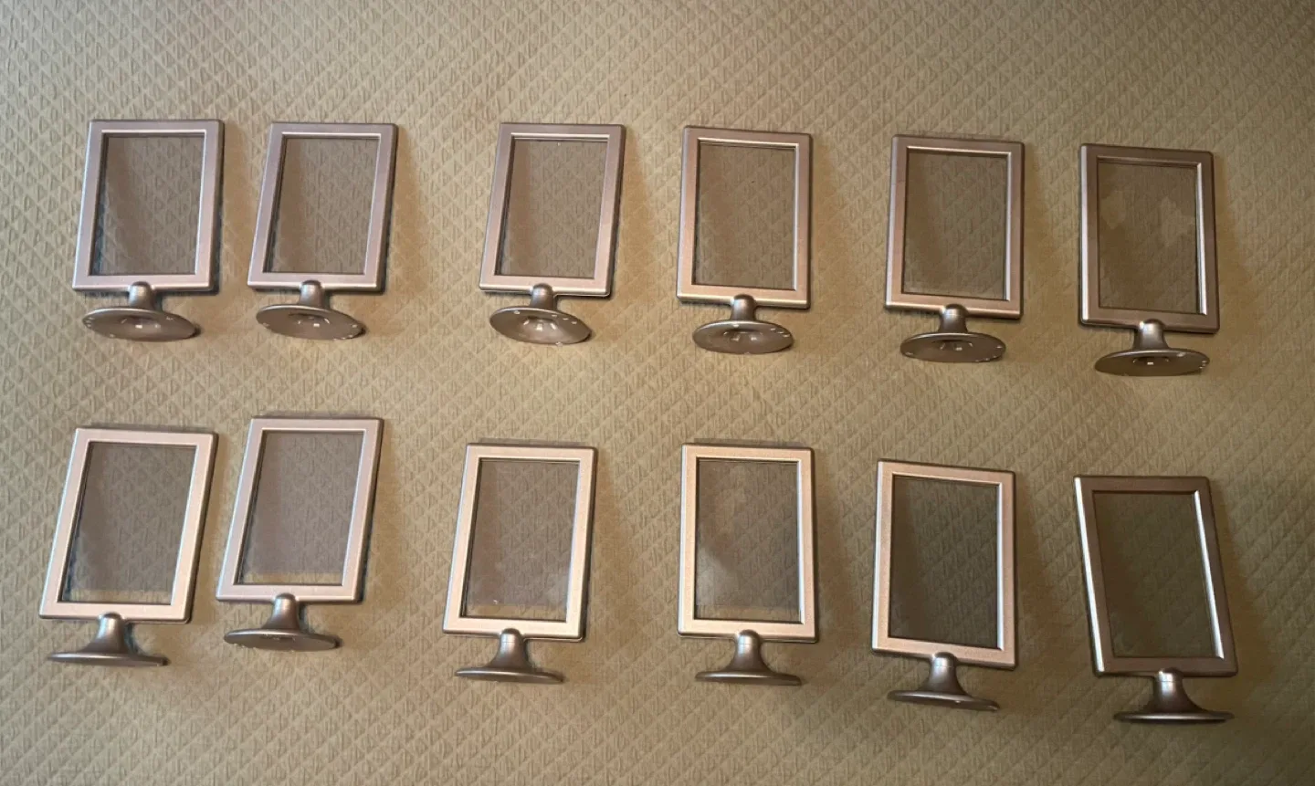 Lot of 12 Rose Gold Tabletop Frames image indicator(2)