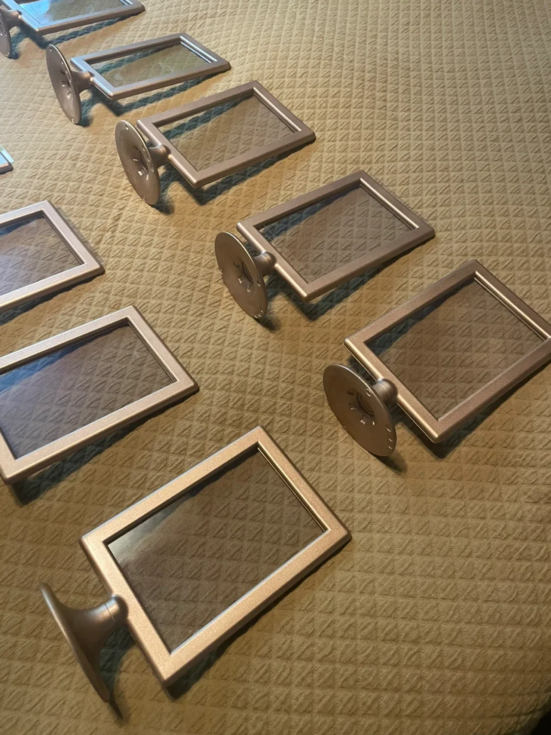 Lot of 12 Rose Gold Tabletop Frames image indicator(3)