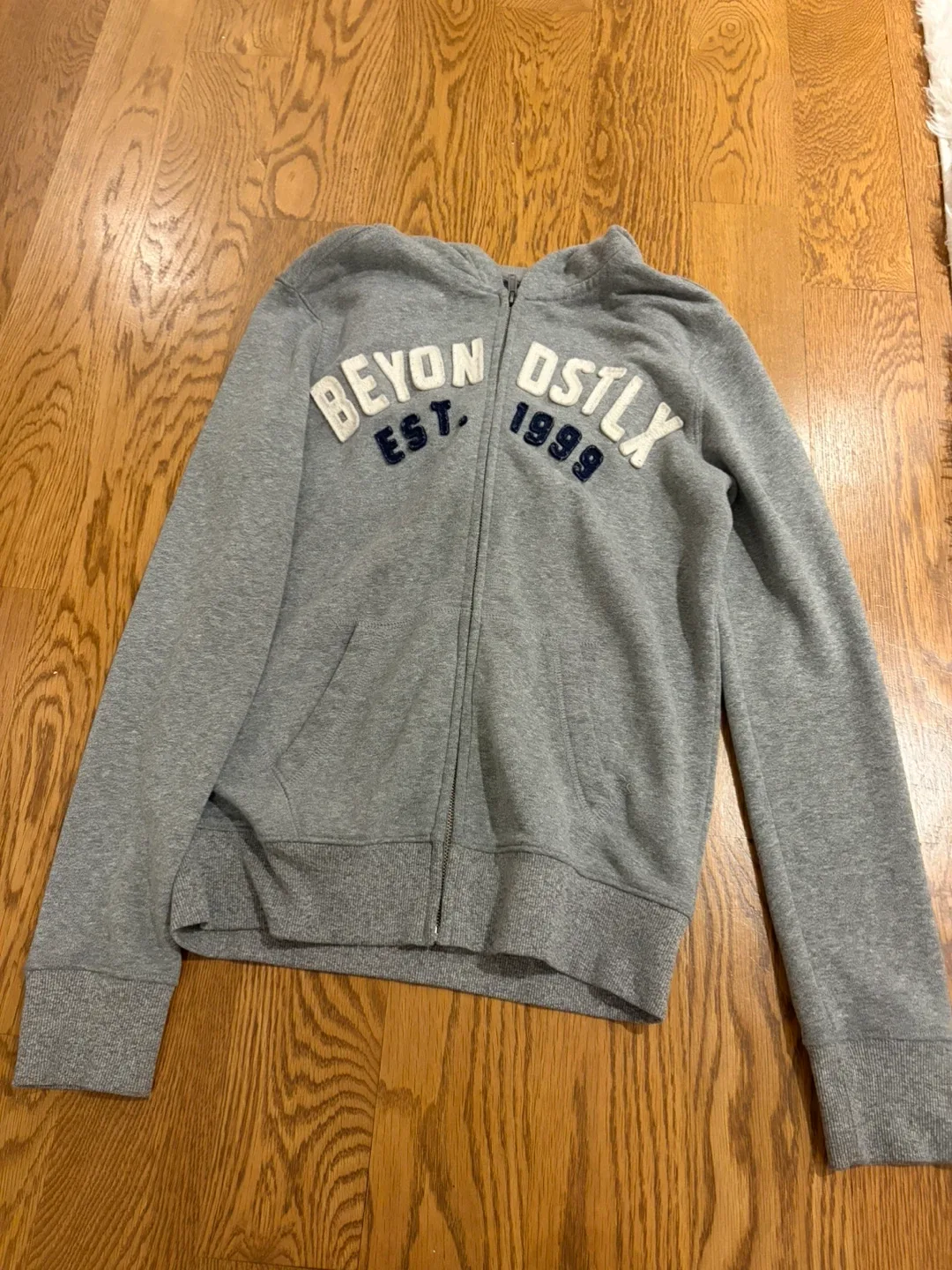 Beyond Est. 1999 Grey Zip-Up Hoodie thumbnail