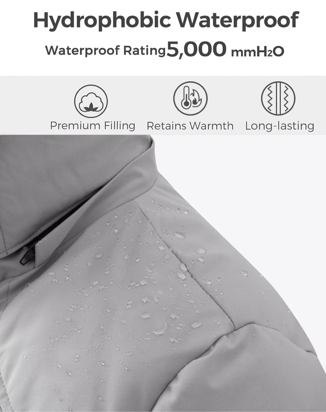 NEW! Wantdo Women's Winter Puffer Coat - Grey - photo 3