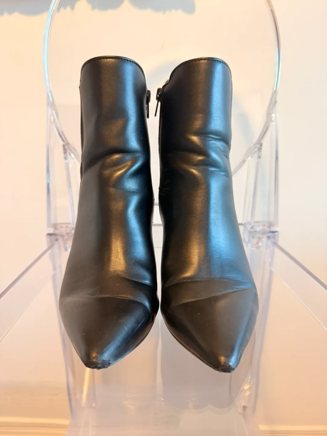Nine West Black Leather Ankle Boots image indicator(3)
