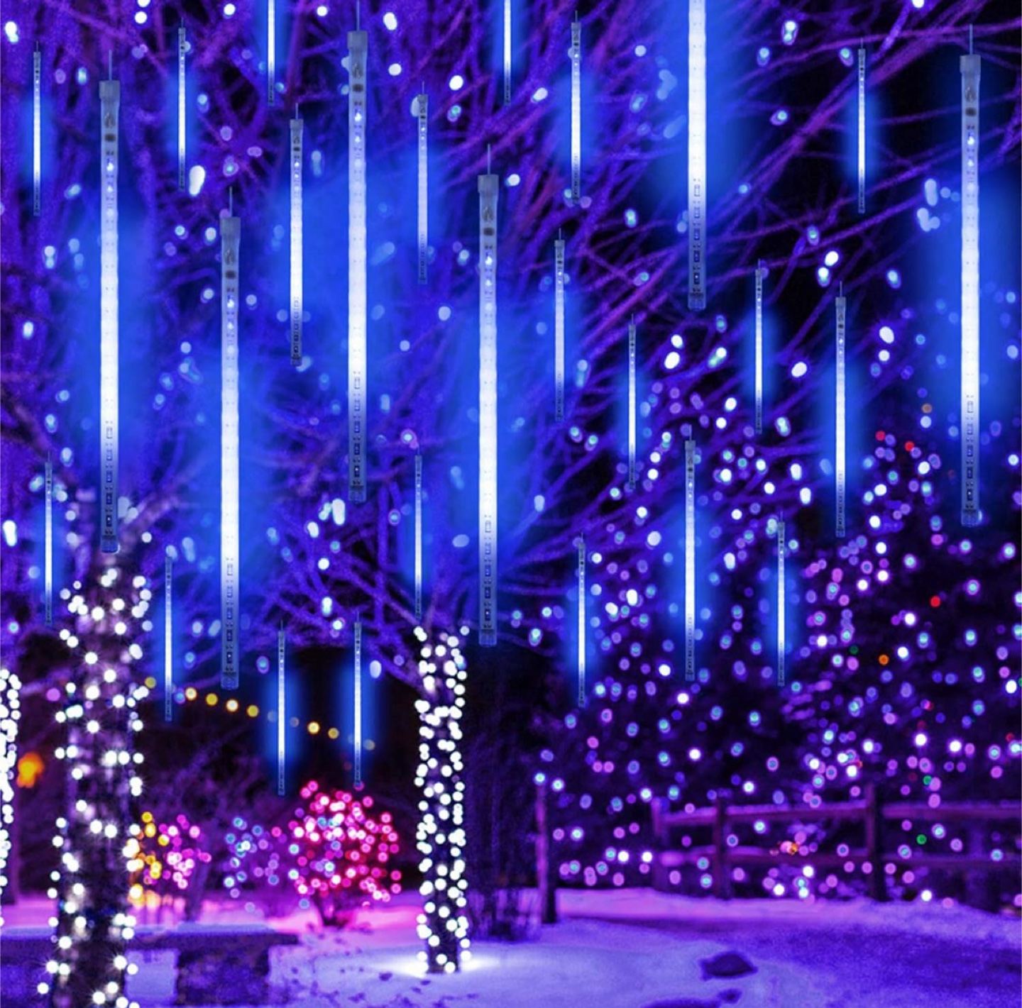 Blue LED Meteor Shower Lights