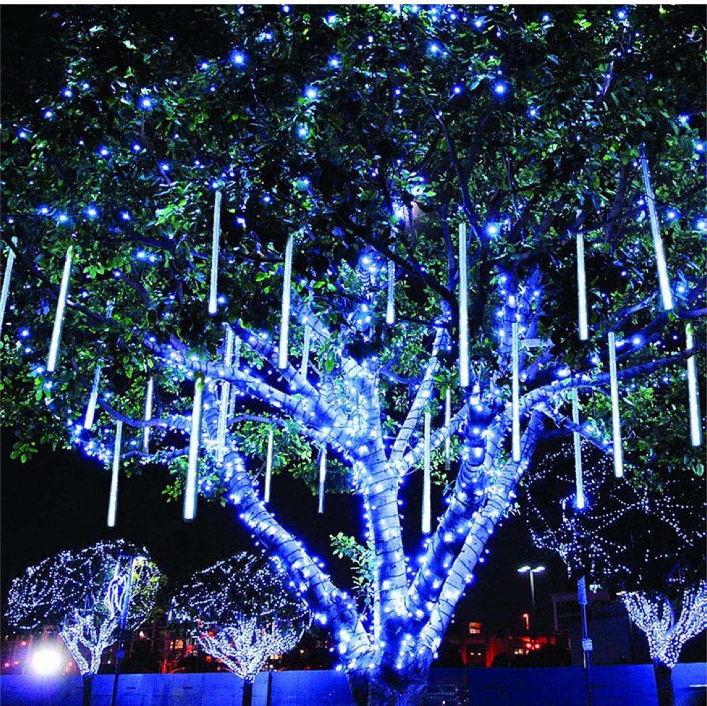 Blue LED Meteor Shower Lights - photo 3
