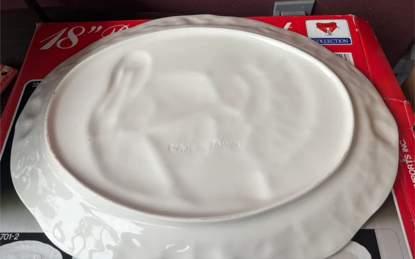 Brand new 18" Turkey Platter - White Ceramic image indicator(4)