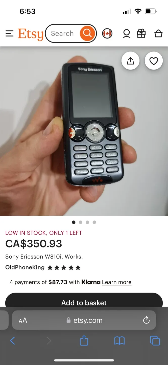 Sony Ericsson W810i Pink Cellphone rare find image indicator(4)