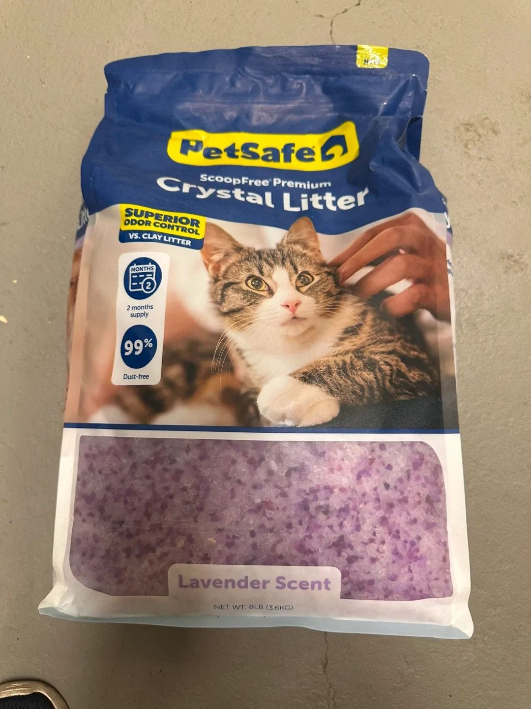 PetSafe ScoopFree Premium Crystal Litter, Lavender Scent, 8LB thumbnail
