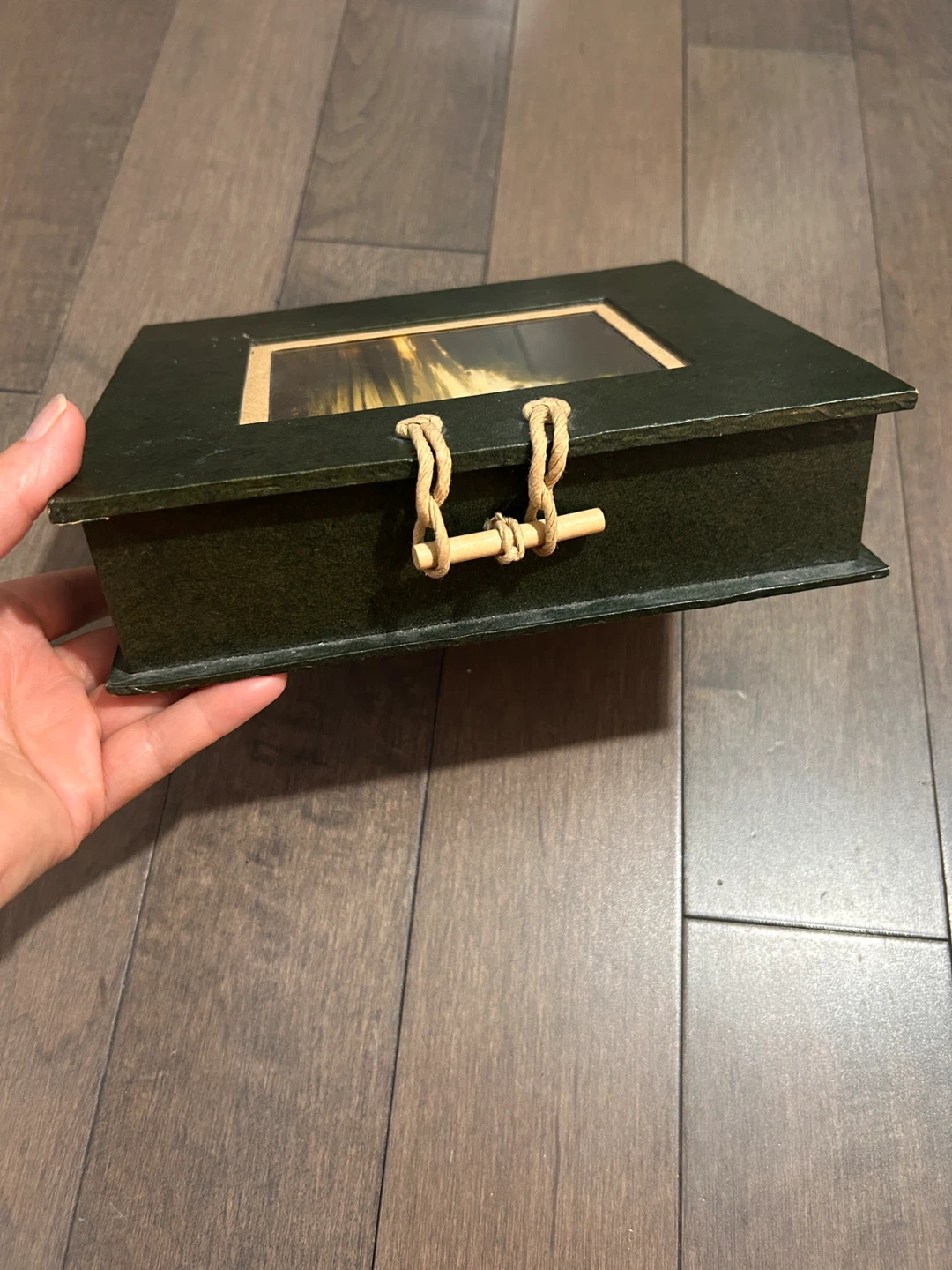Green Photo Album Box with Window