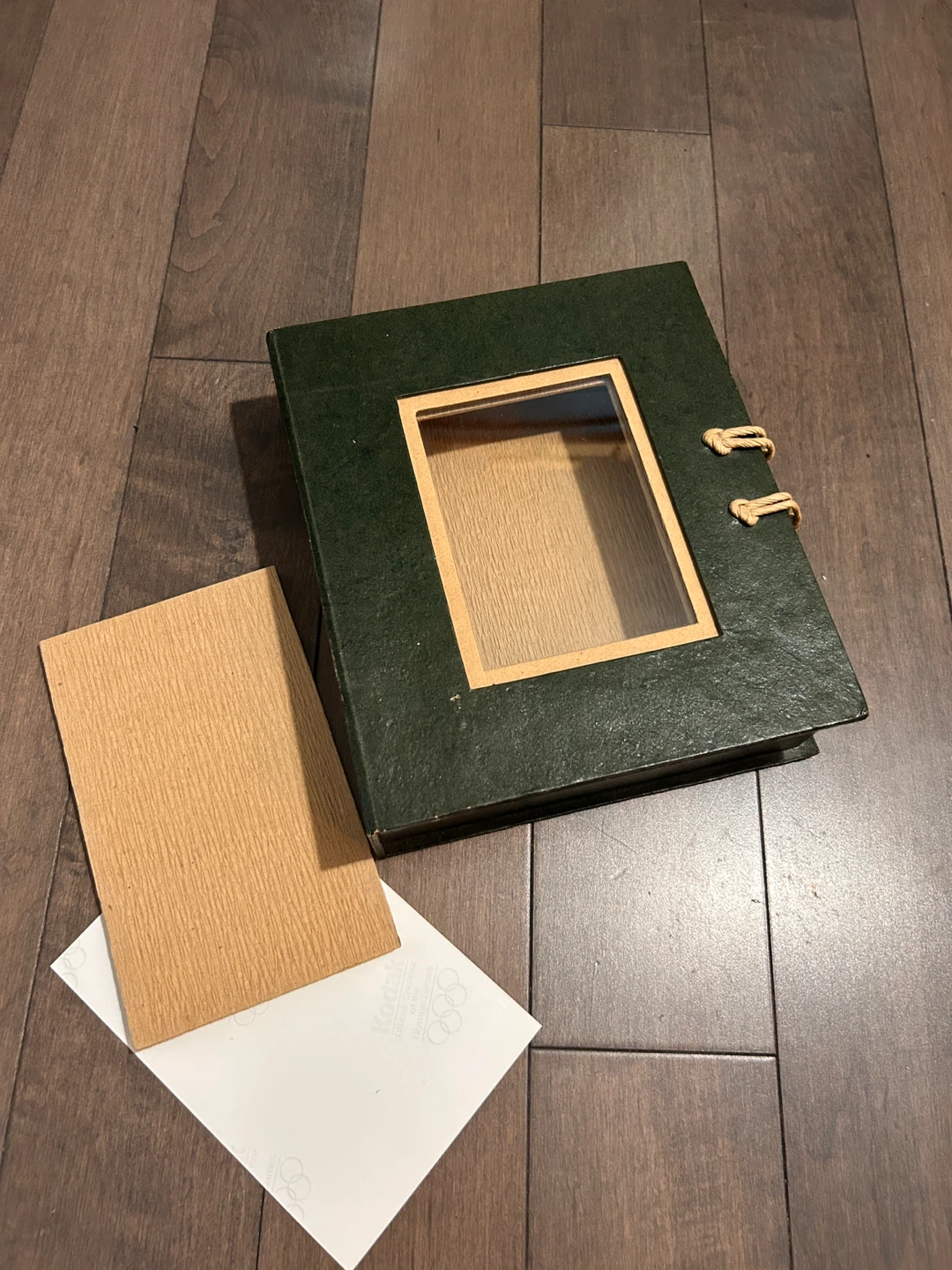 Green Photo Album Box with Window - photo 4