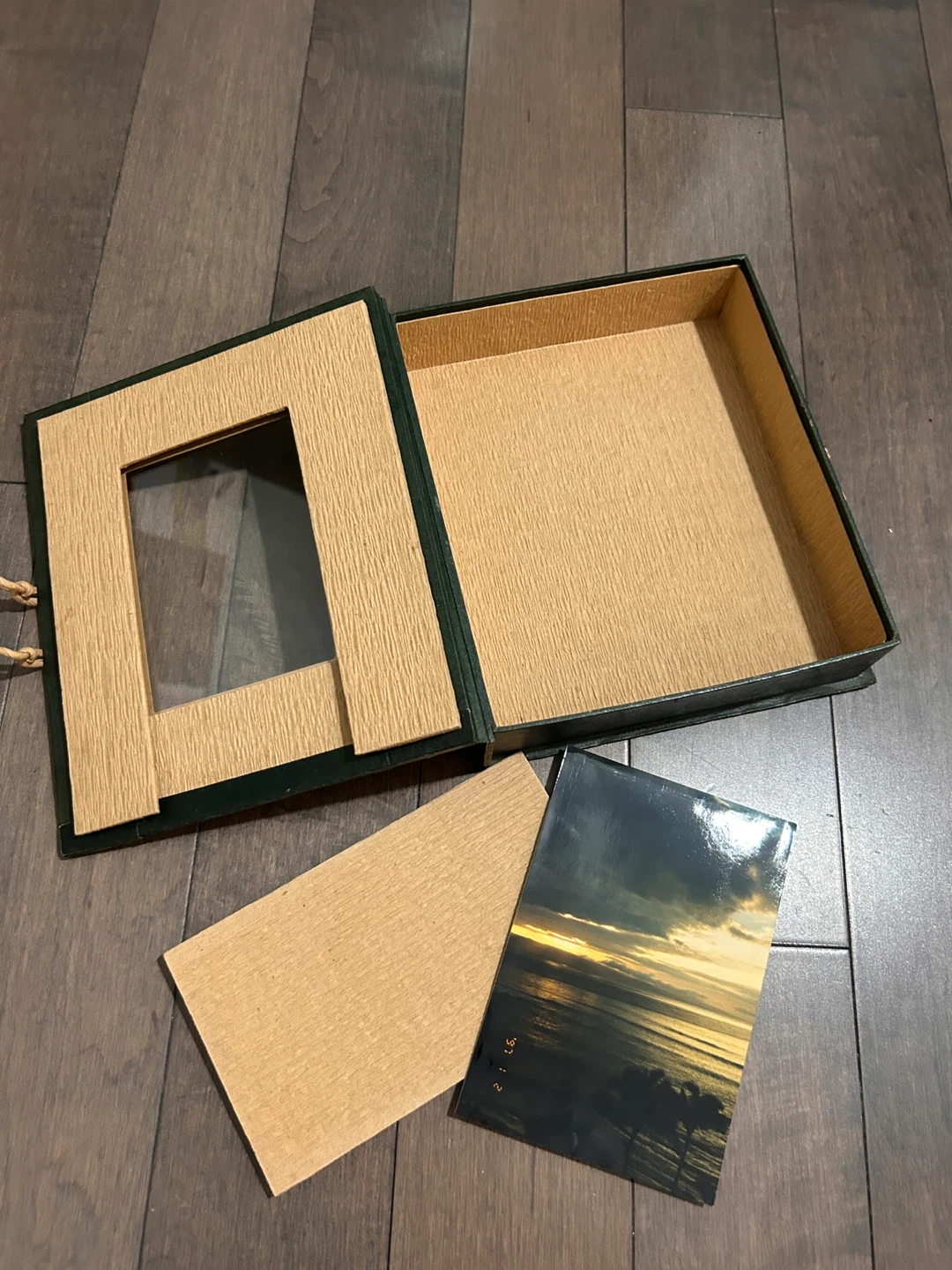 Green Photo Album Box with Window - photo 3