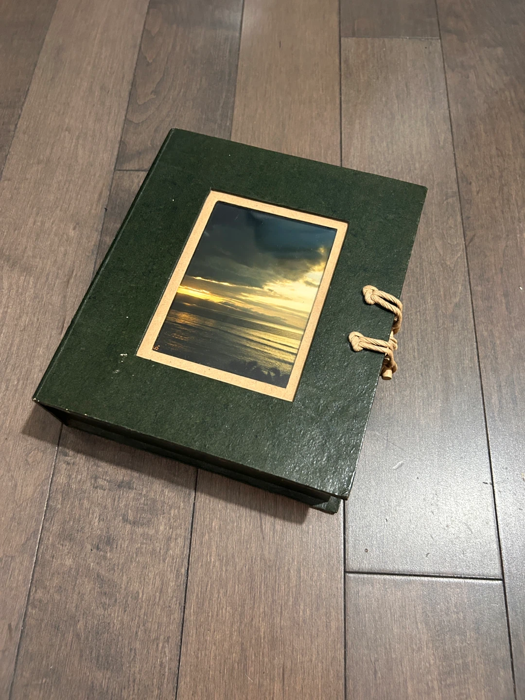 Green Photo Album Box with Window - photo 5