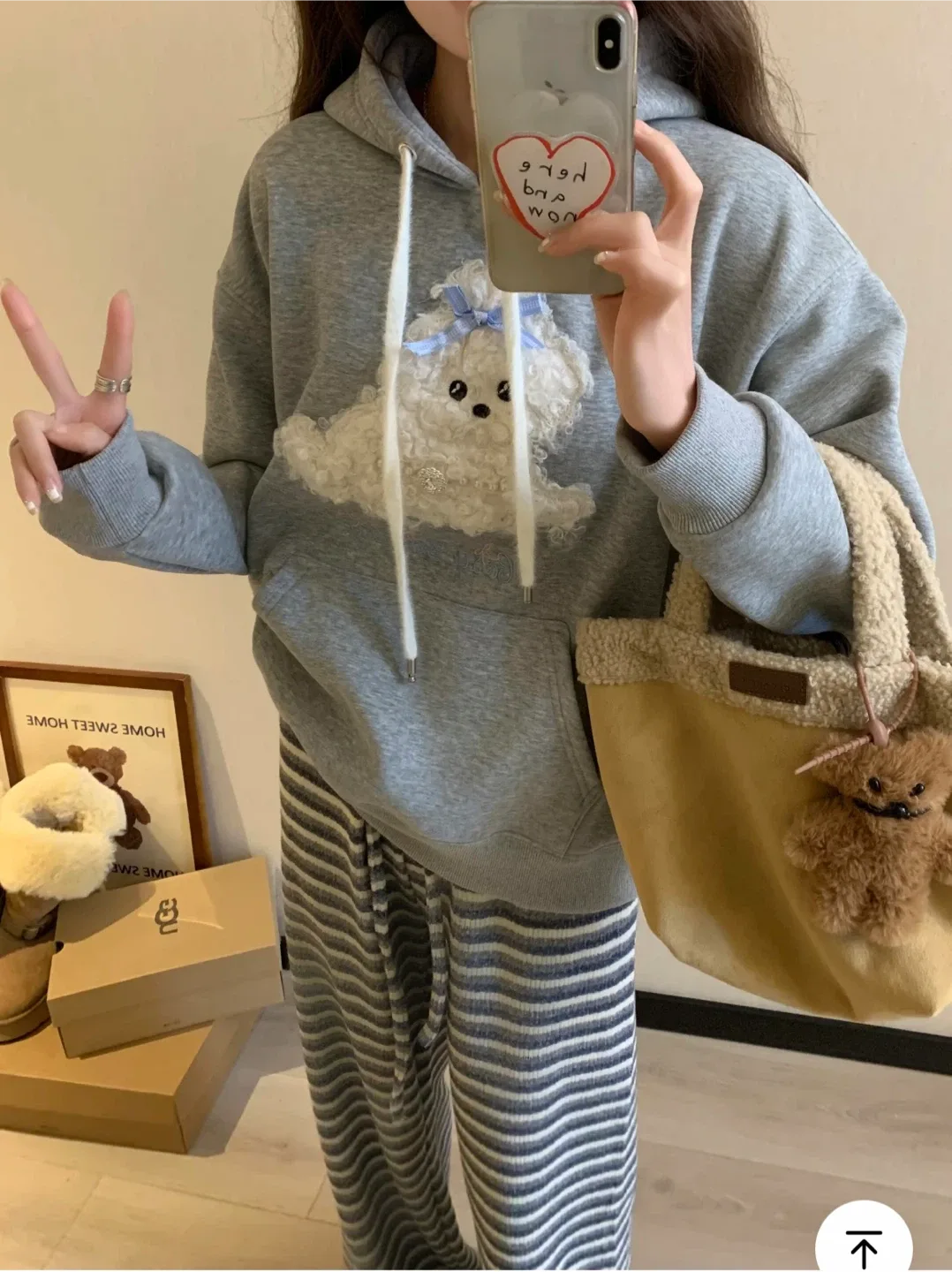 Cozy Galaxy Grey Hoodie image indicator(7)