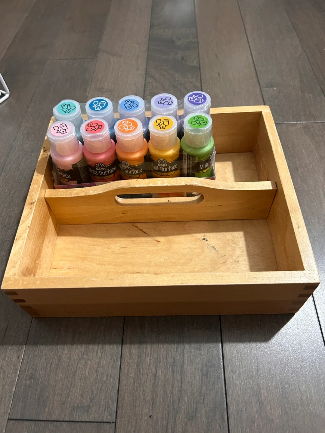 Wooden Art Supply Storage Caddy thumbnail