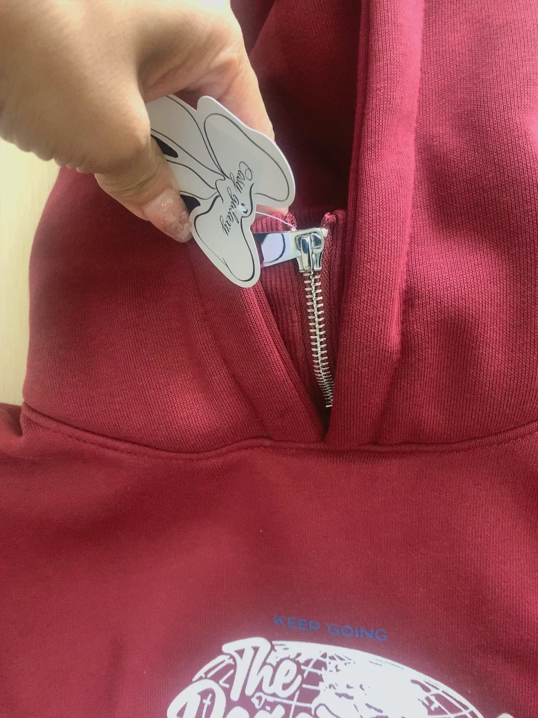 Cozy Galaxy Burgundy Hoodie image indicator(5)