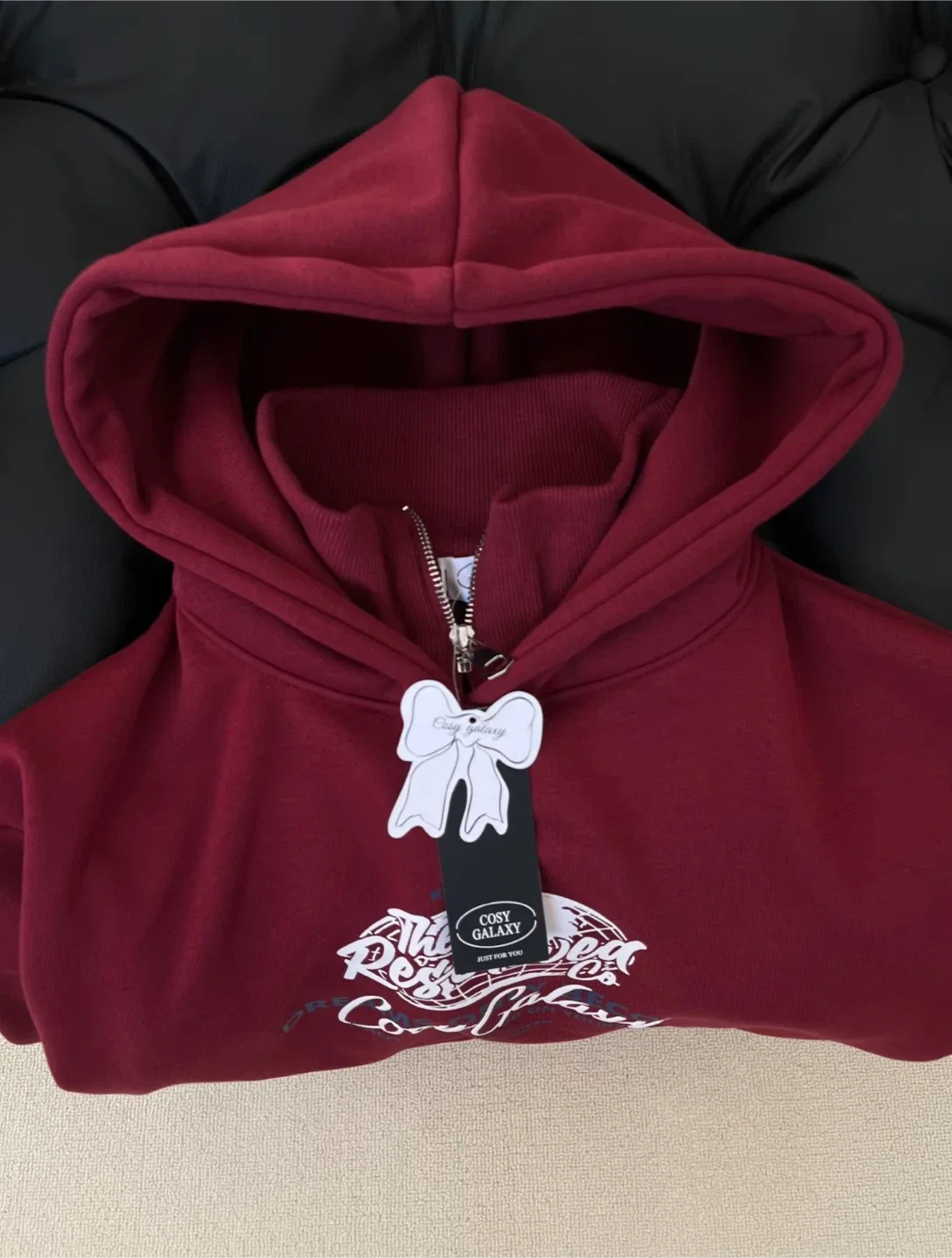 Cozy Galaxy Burgundy Hoodie image indicator(3)