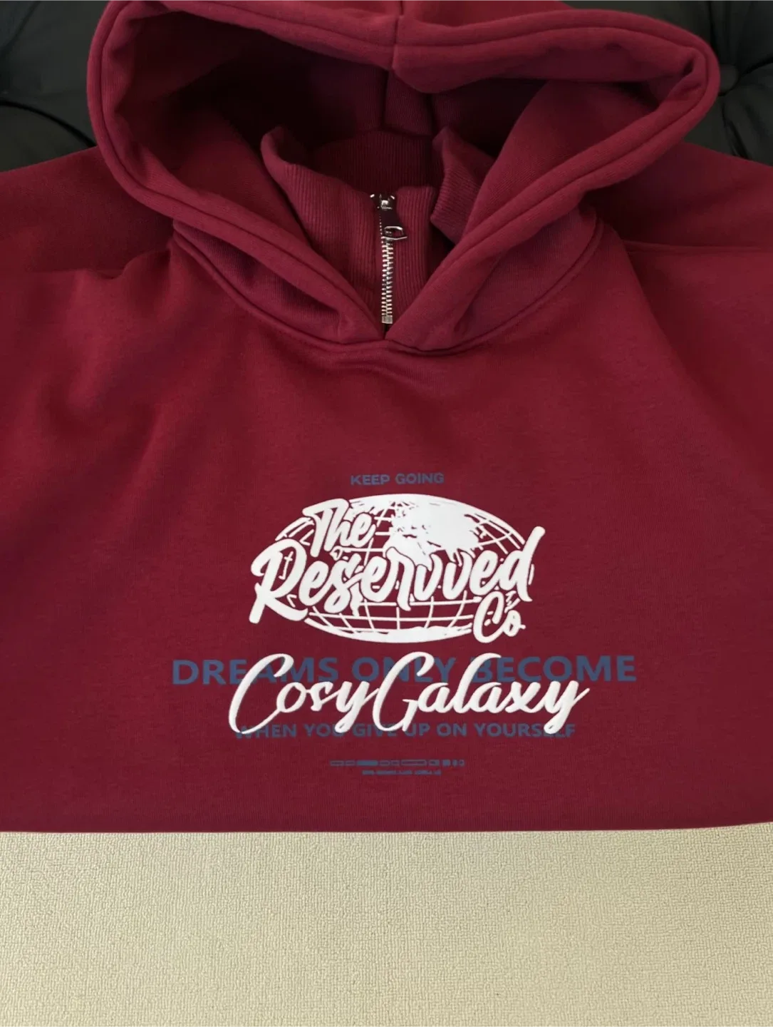 Cozy Galaxy Burgundy Hoodie image indicator(4)
