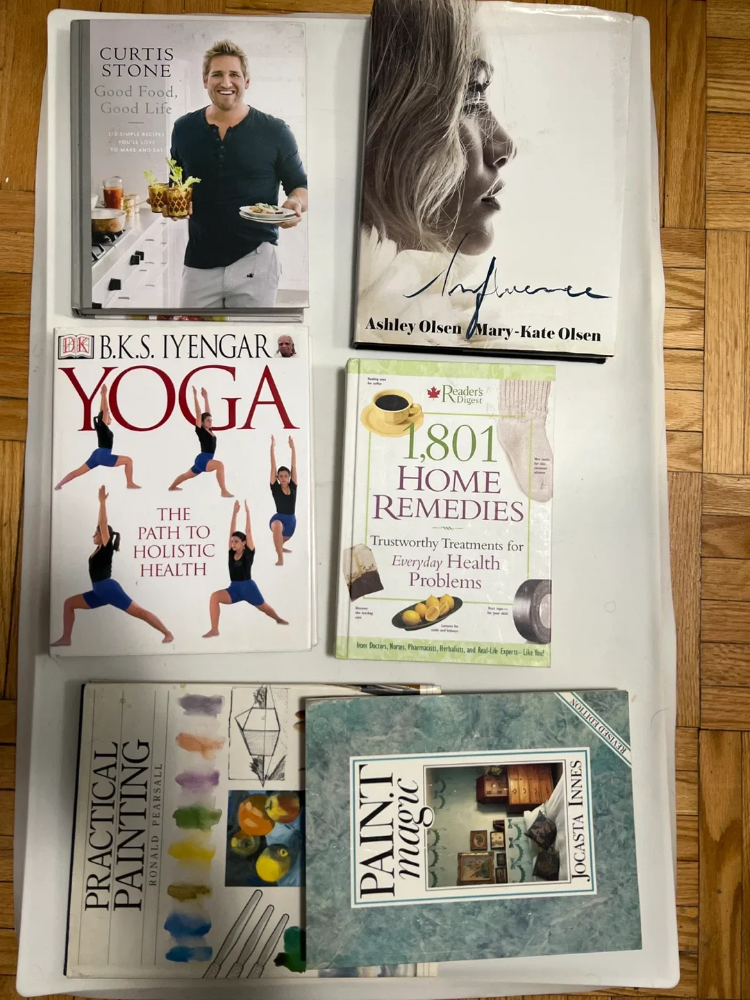 Assorted Books: Cooking, Yoga, Home Remedies, Painting thumbnail