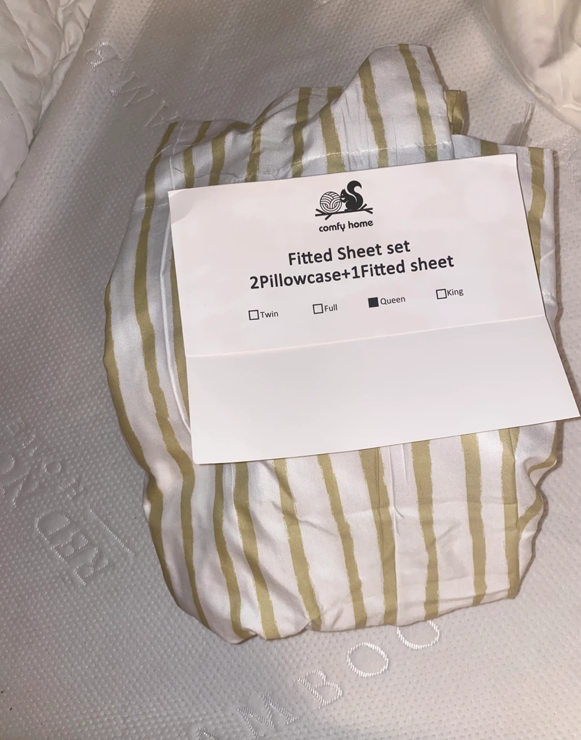 Comfy Home Queen Fitted Sheet Set - New