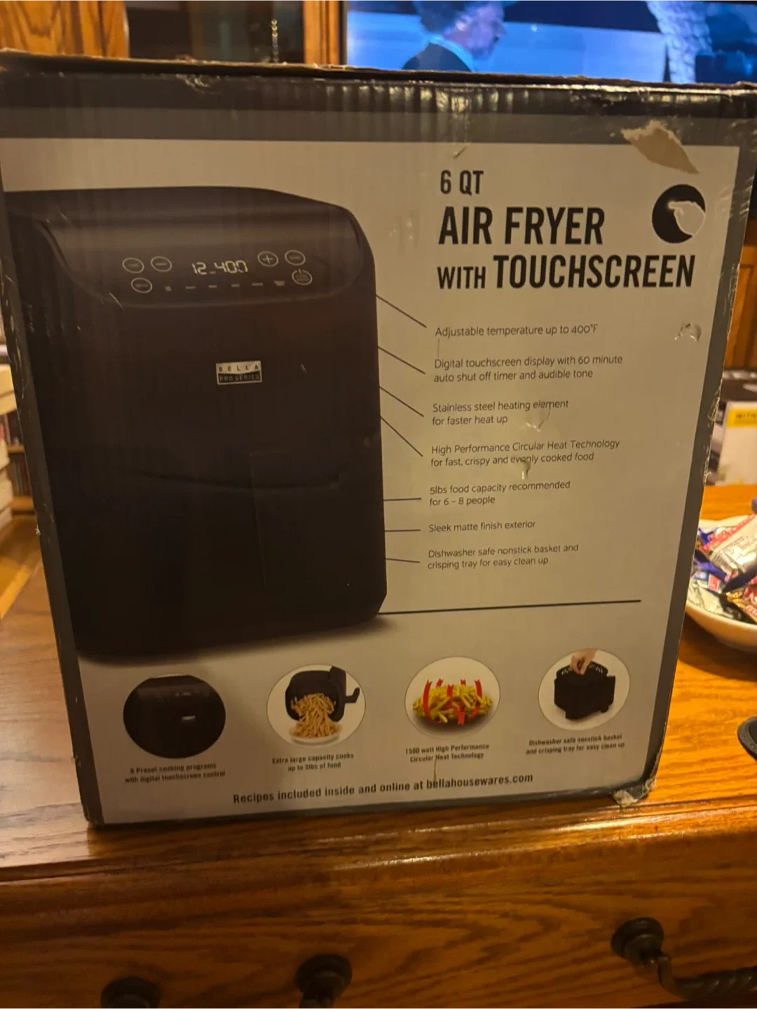 Bella 6QT Air Fryer with Touchscreen image indicator(2)