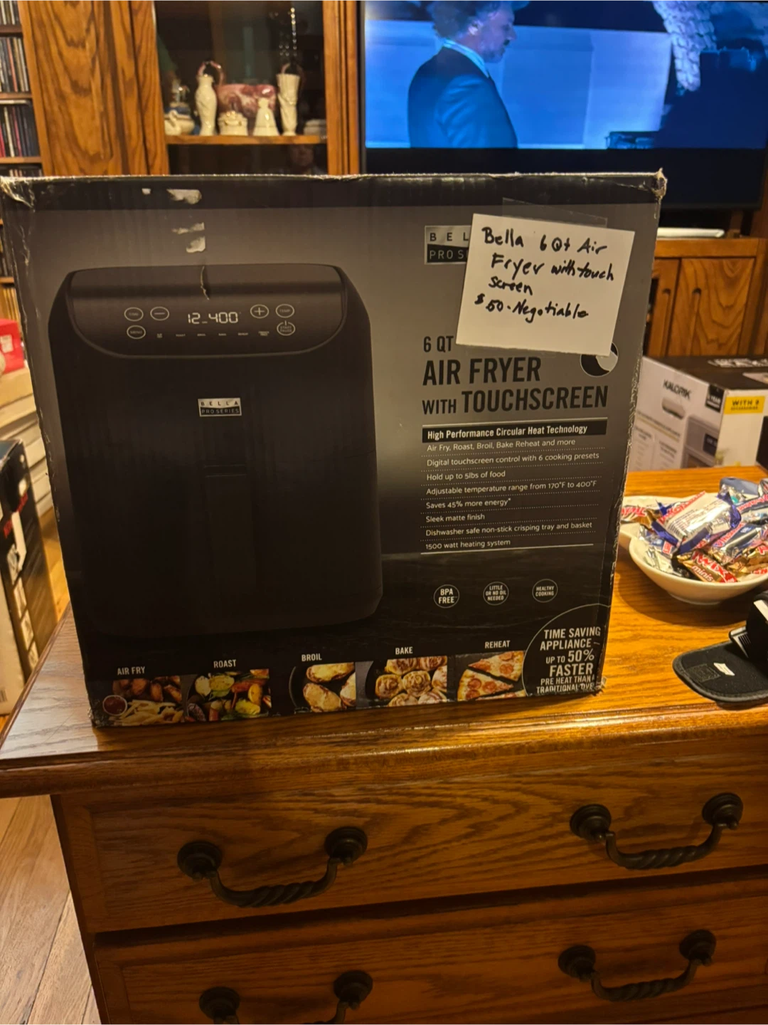 Bella 6QT Air Fryer with Touchscreen