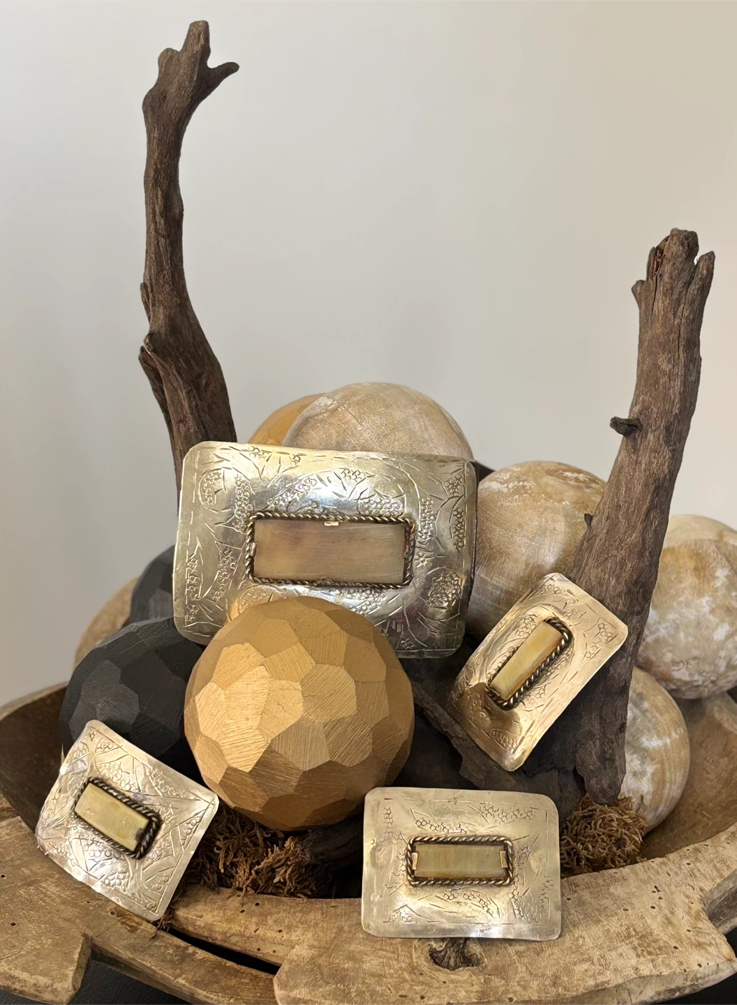 Vintage Textured Western Belt Buckles