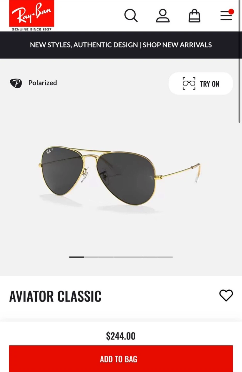 Ray-Ban Aviator Classic Sunglasses - photo 2