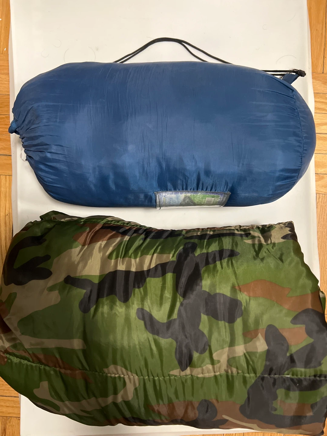 Blue & Camo Sleeping Bag