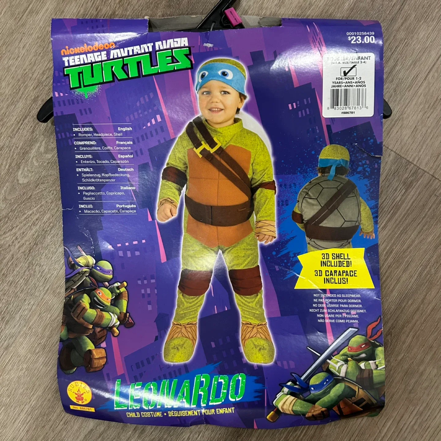 Ninja Turtles costume (Toddler 3-4 yrs) *Read caption* image indicator(2)
