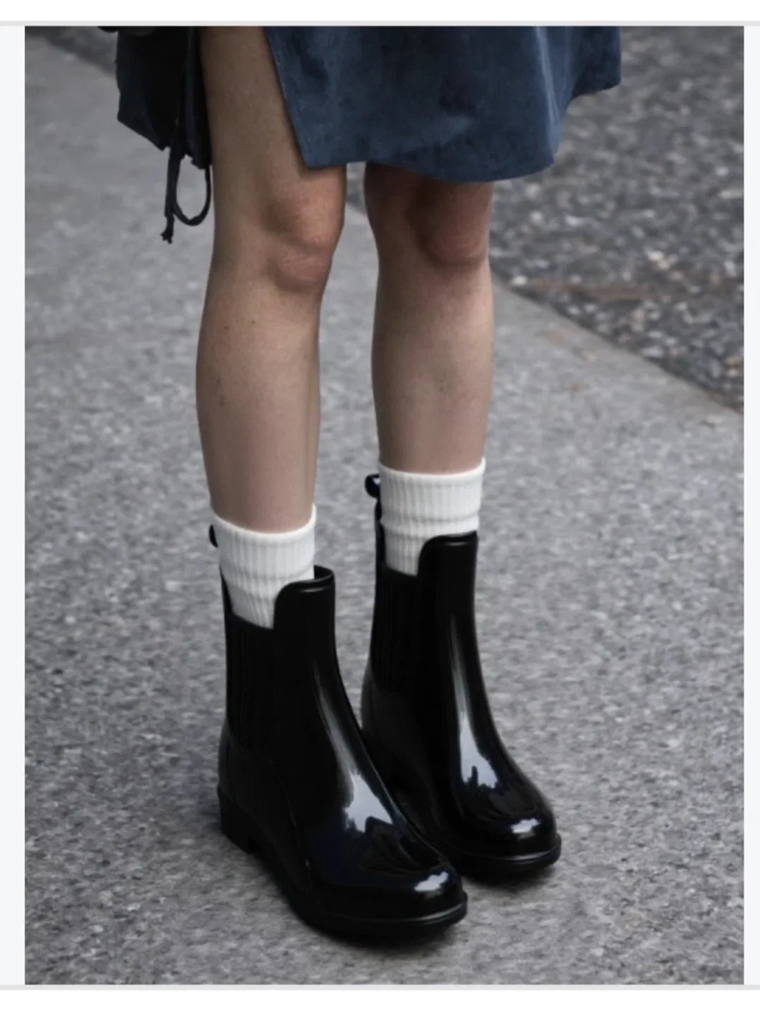 Black Ankle Rain Boots thumbnail