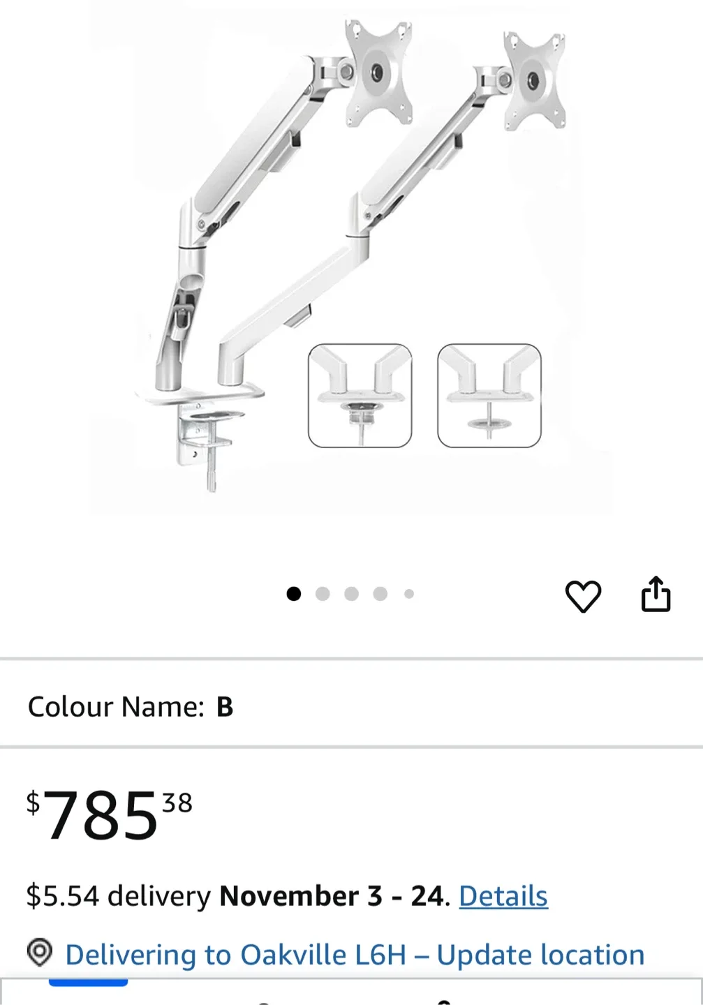 Dual Monitor Desk Mount Stand thumbnail