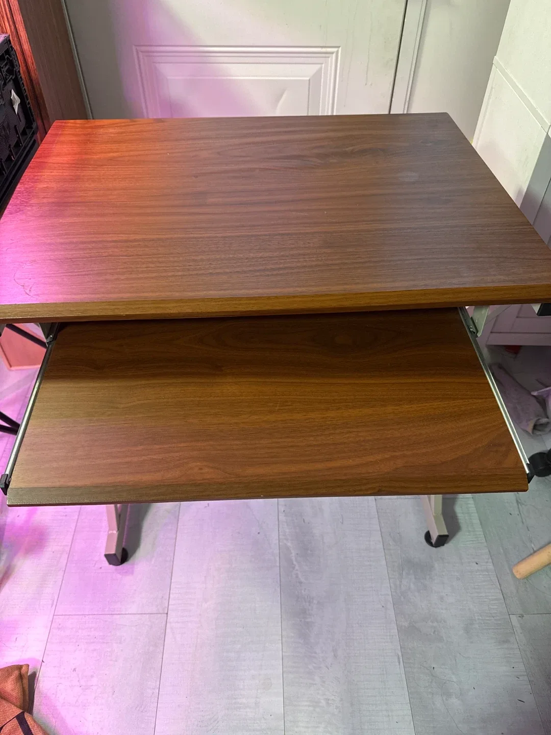 Wood & Metal Desk with Keyboard Tray image indicator(2)