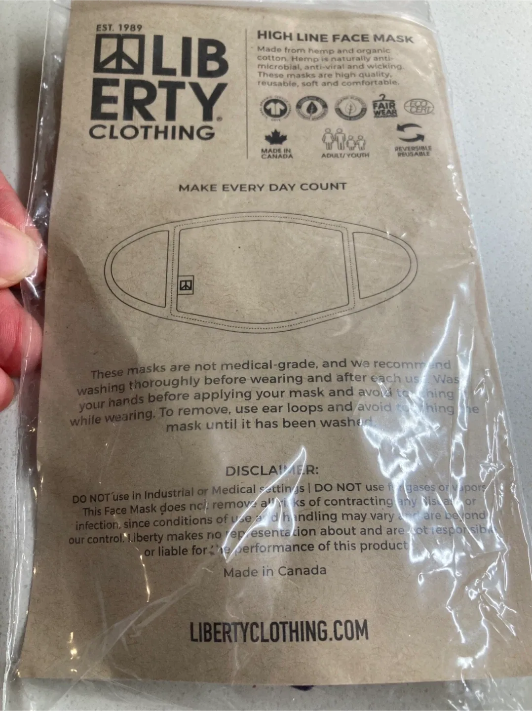 BNIP Liberty Clothing Cotton Face Mask - 2 Pack image indicator(2)