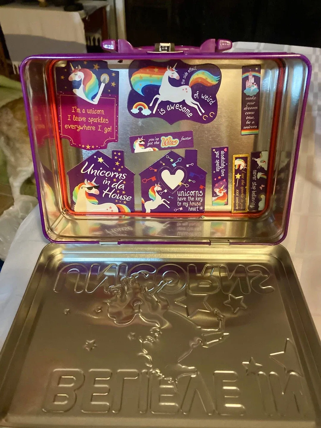 Unicorn lunch box & magnets image indicator(2)