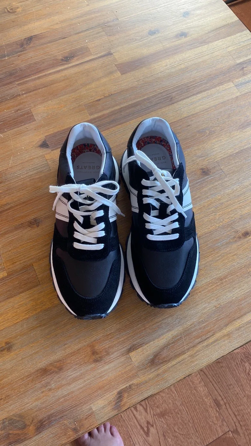 Greats Brooklyn Black/White Women Sneakers Sz 9 image indicator(2)