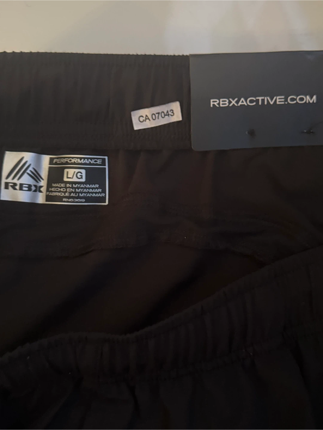 RBX Black Training Shorts - Size Large, 9" Inseam - photo 5