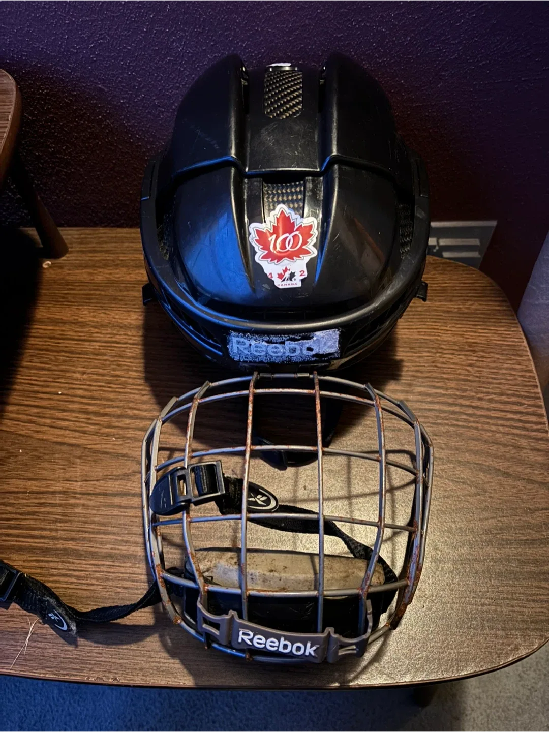 Reebok Hockey Helmet with Cage image indicator(2)