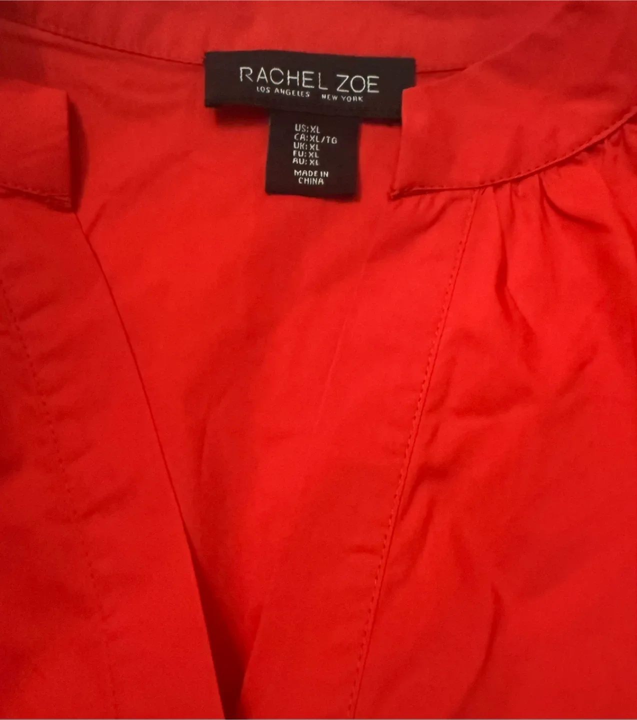 Rachel Zoe Red Cotton Dress - Size XL image indicator(4)
