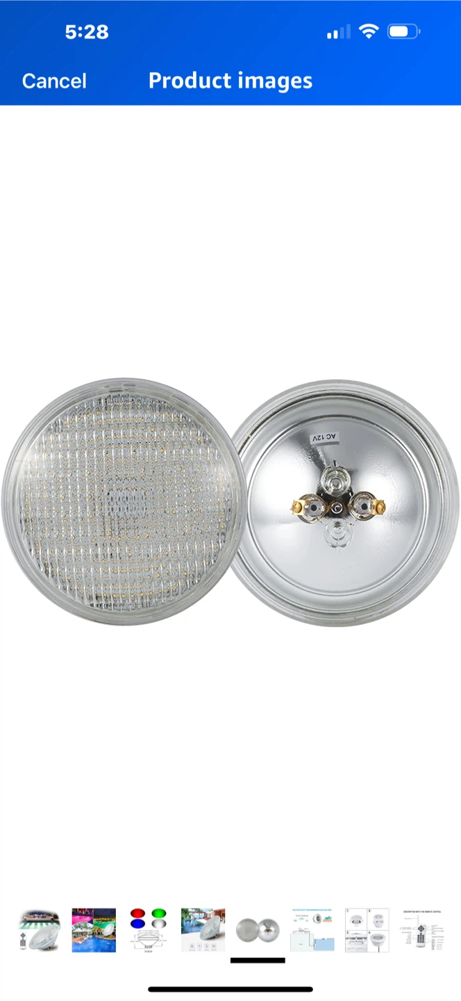 Submersible LED Light Bulb Par56 RGBW Pool Lighting - photo 5