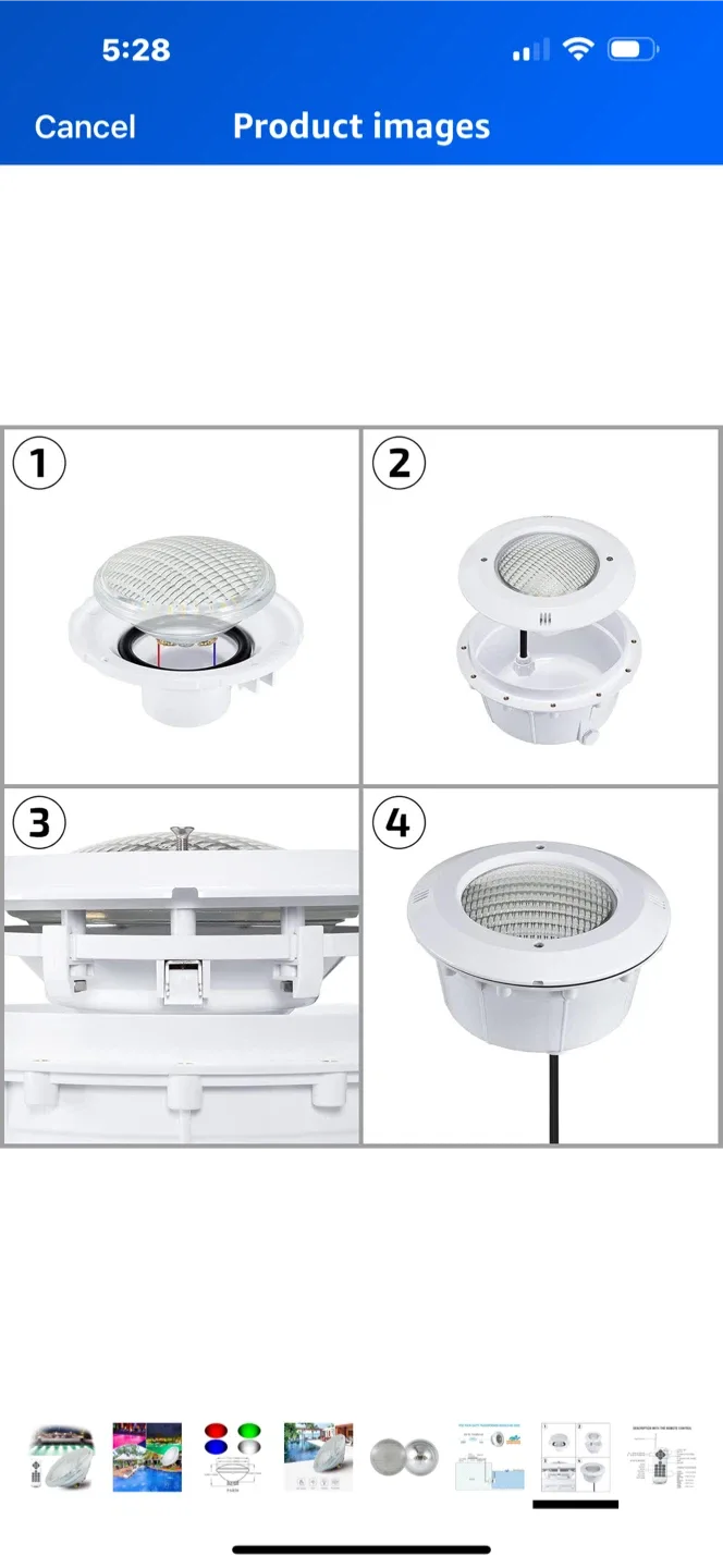Submersible LED Light Bulb Par56 RGBW Pool Lighting image indicator(7)