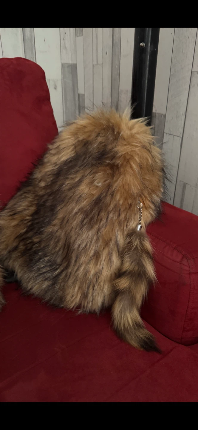 Fur  backpack with Tail
