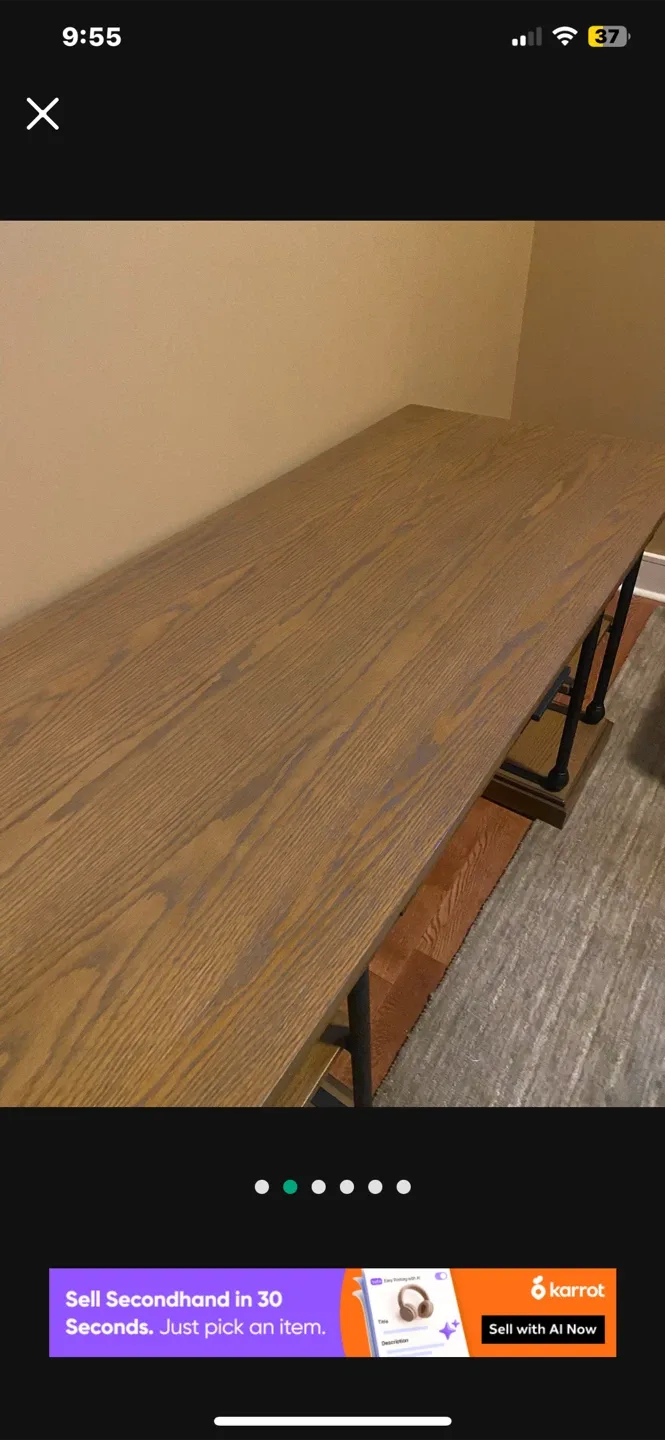 Wooden Desk with Shelves image indicator(2)