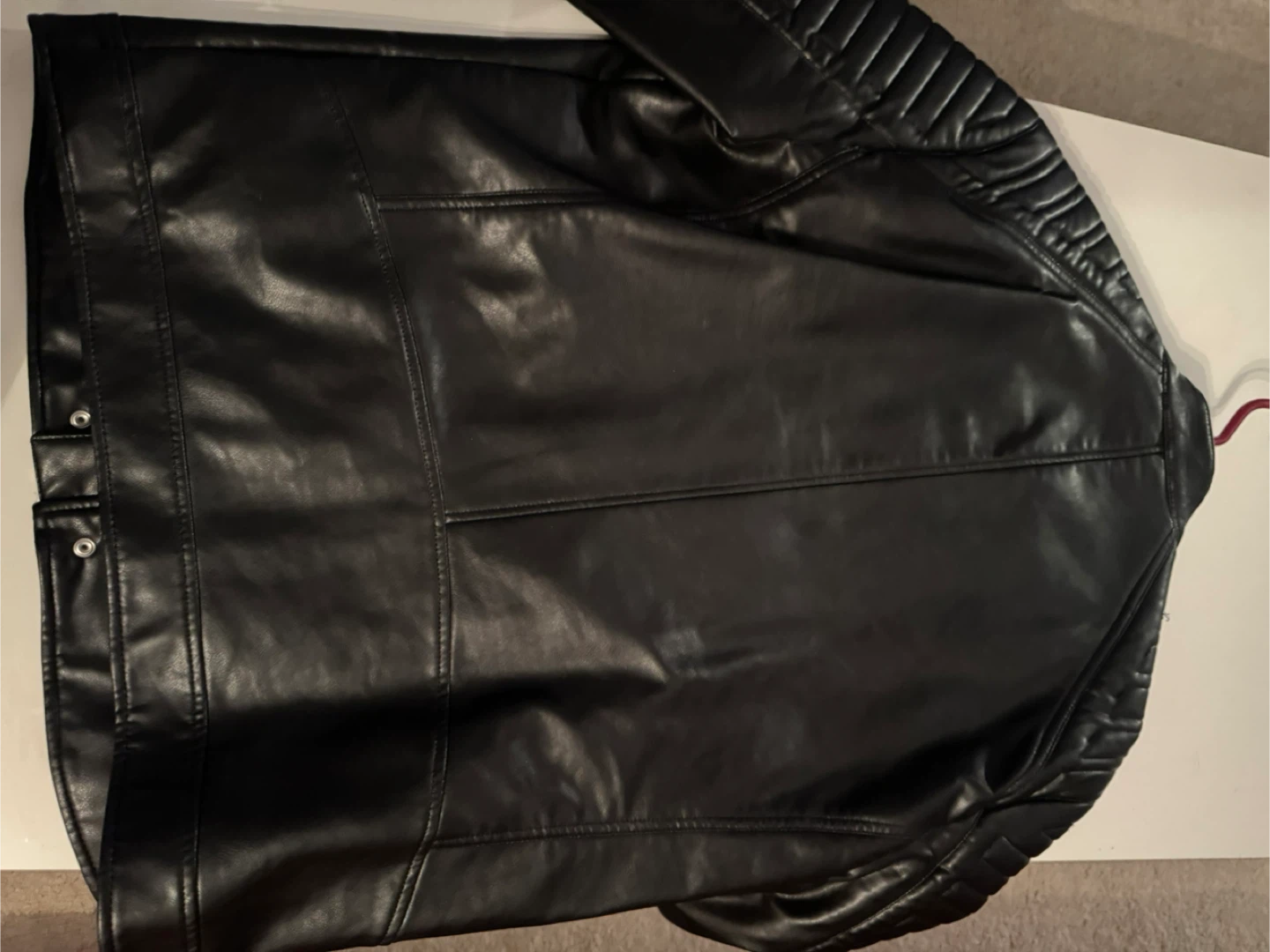 Zara Black Leather Jacket - Size XXL