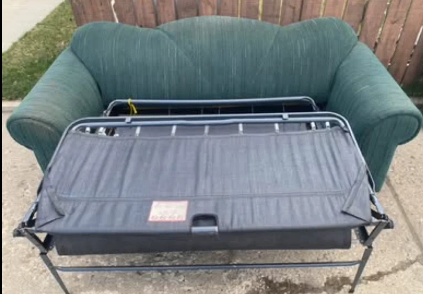 Green Sofa Bed - Good Condition image indicator(4)