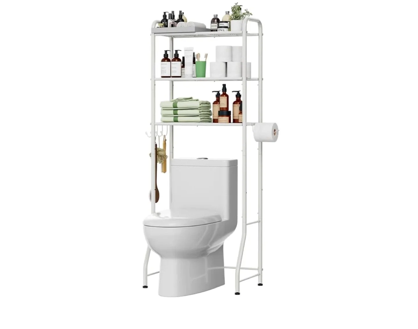 White Over-the-Toilet Bathroom Shelf thumbnail