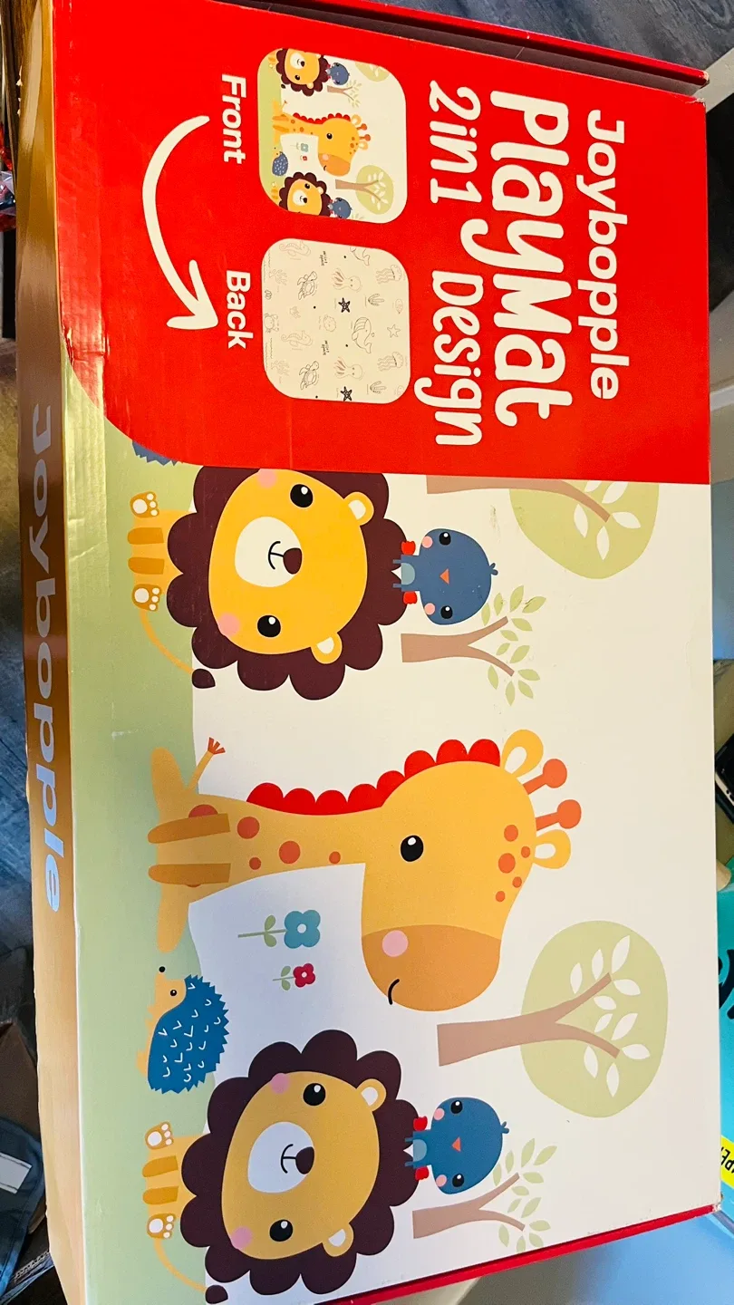 Joybopple Foldable Baby Play Mat - 79" x 59" image indicator(2)