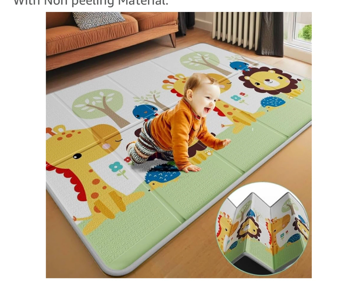 Joybopple Foldable Baby Play Mat - 79" x 59"