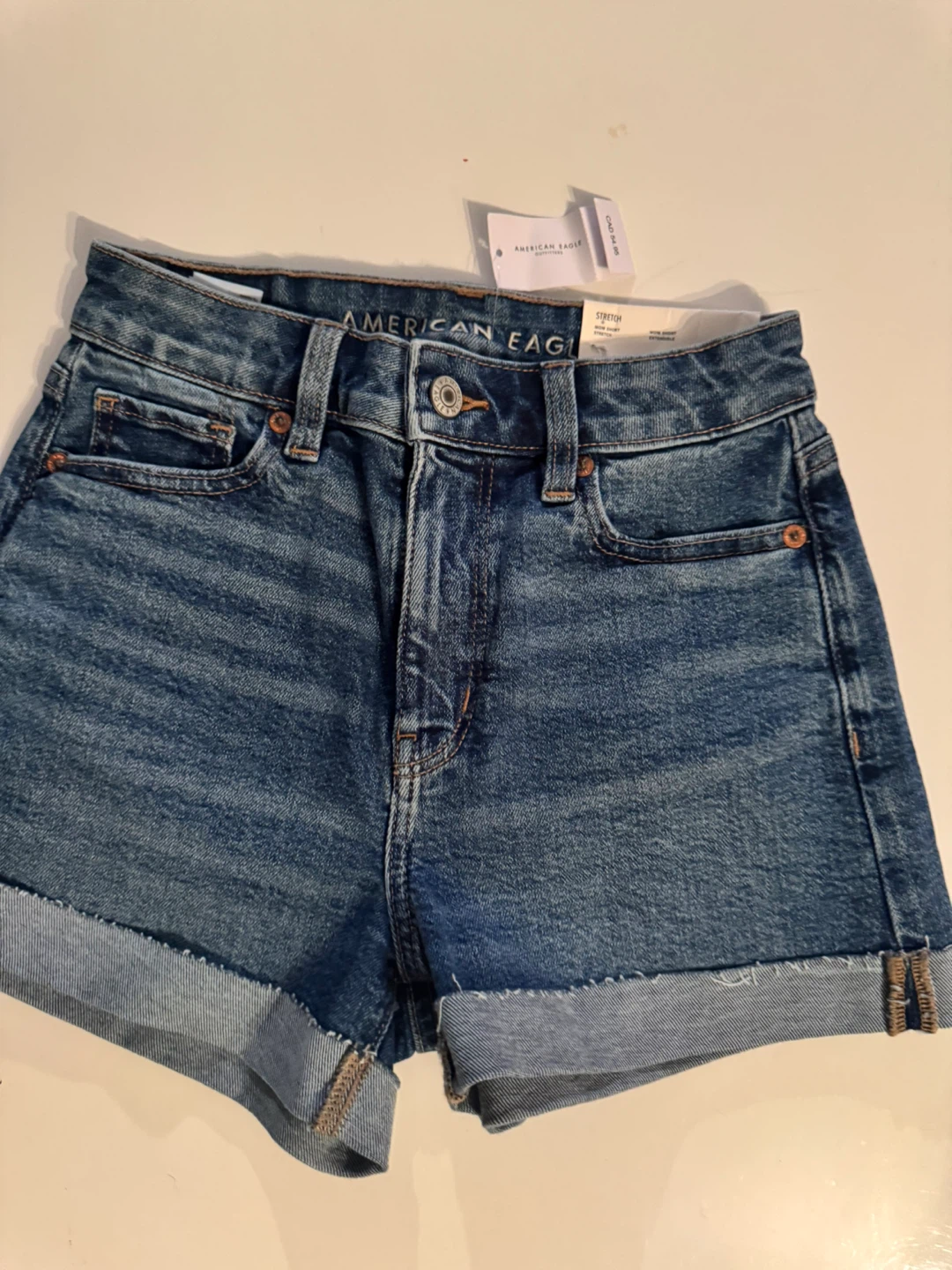 New American Eagle Mom Denim Shorts - Size 000
