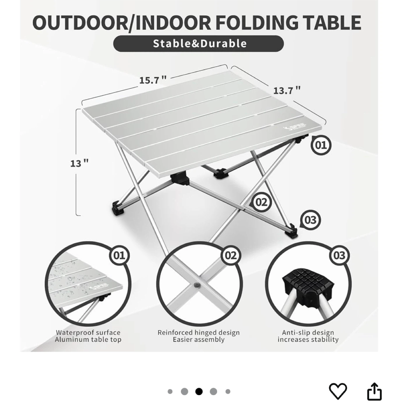 Sportneer Lightweight Folding Camping Table & Chair - photo 4