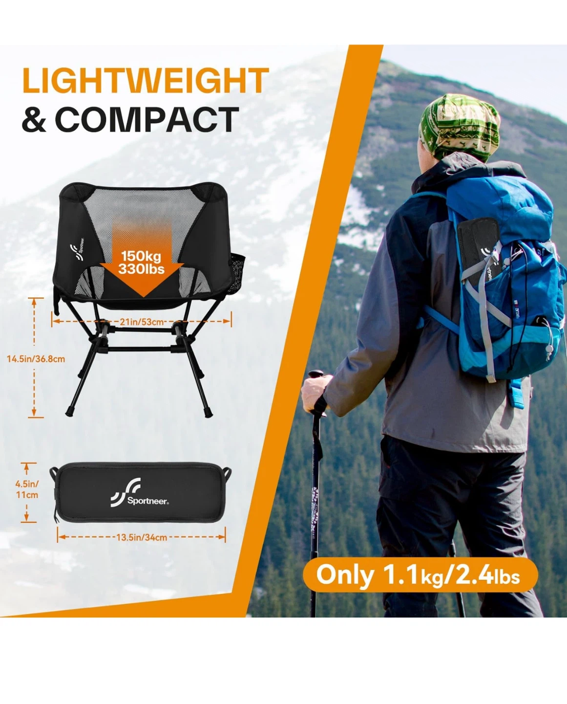 Sportneer Lightweight Folding Camping Table & Chair - photo 3
